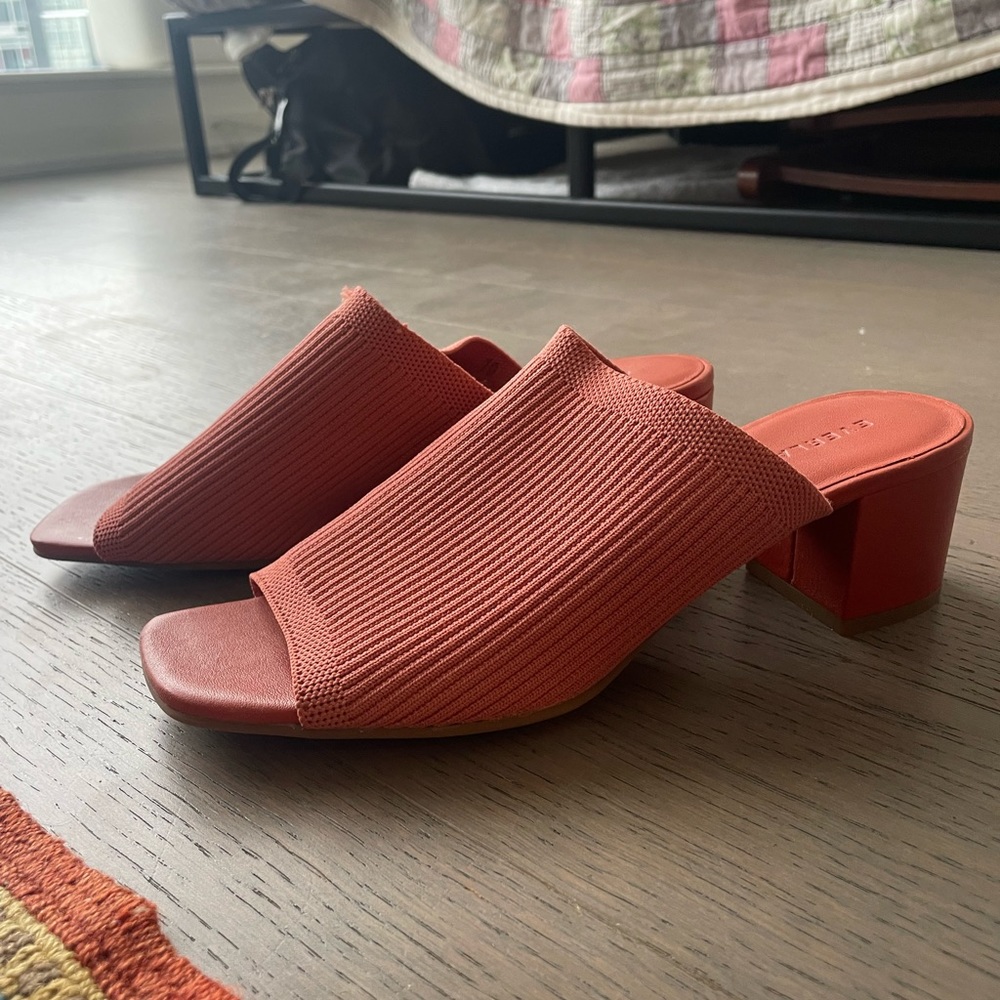 Everlane Glove Mule Sandal ReKnit Coral 10